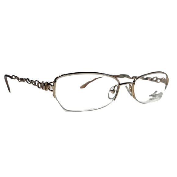 Catherine Deneuve CD-246 GLD Eyeglasses Frames Gold Oval Half Rim 52-17-140 - Picture 6 of 8